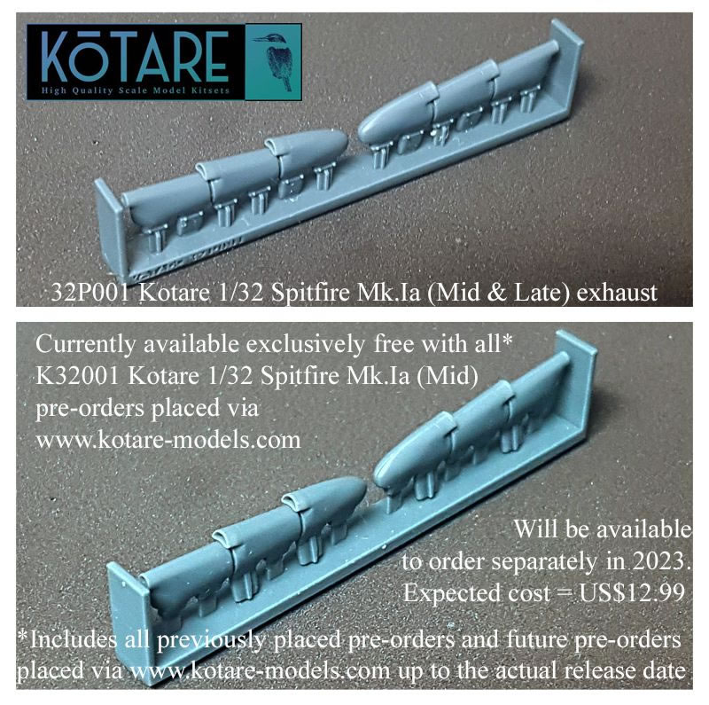PRE-ORDER K32001 Kotare 1/32 Spitfire Mk.Ia (Mid)